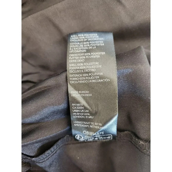 NWD Anthropologie Maeve Strapless Bow Bubble Hem Dress Size L Black GC402 - Picture 13 of 13